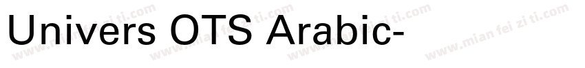 Univers OTS Arabic字体转换